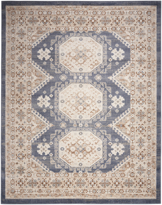 Nourison Serenity Home Srh01 Ivory Blue Area Rug