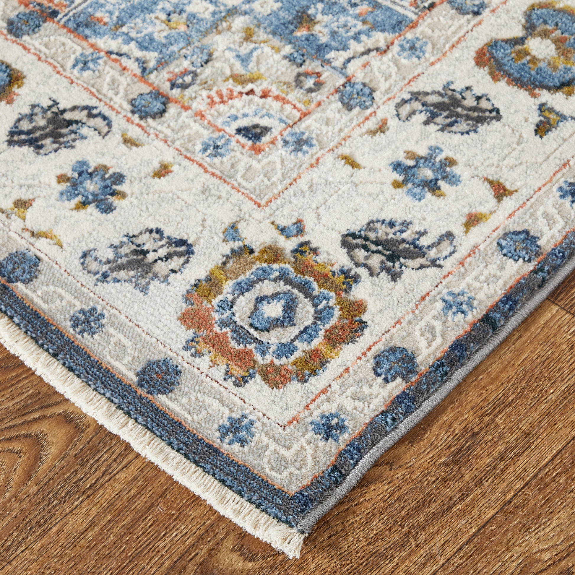 Feizy Kaia Kai39Htf Ivory/Blue/Red Area Rug