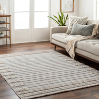 Surya Zaragoza Zrz-2302 Medium Gray, Cream, Charcoal, Light Beige, Light Gray Area Rug