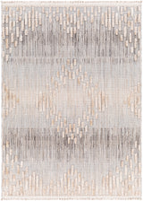 Surya Zaragoza Zrz-2303 Medium Gray, Light Slate, Charcoal, Light Beige, Light Gray Rug.