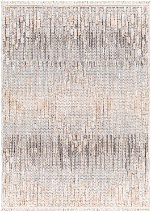 Surya Zaragoza Zrz-2303 Medium Gray, Light Slate, Charcoal, Light Beige, Light Gray Rug.