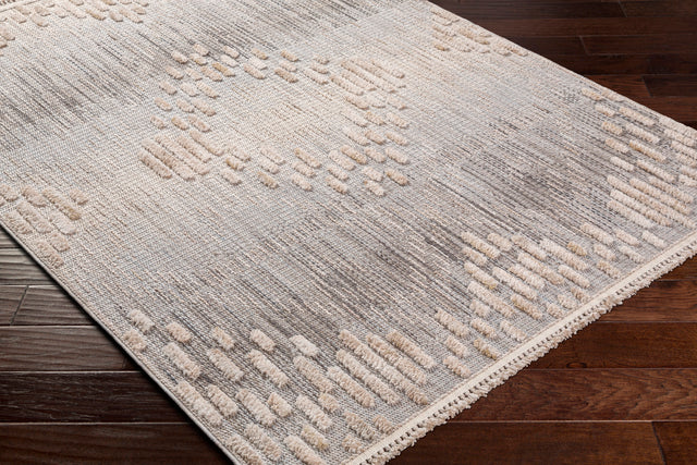 Surya Zaragoza Zrz-2303 Medium Gray, Light Slate, Charcoal, Light Beige, Light Gray Rug.