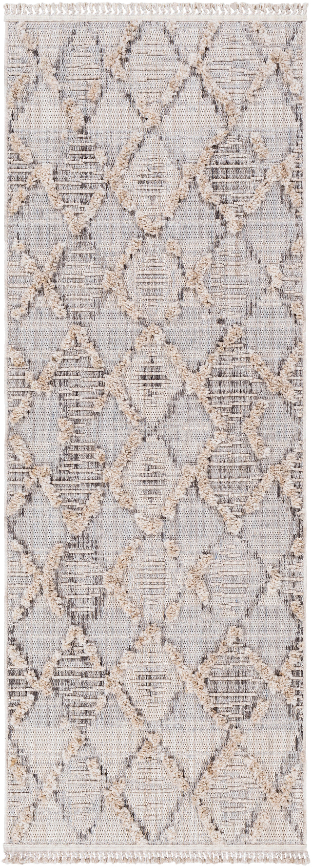 Surya Zaragoza Zrz-2311 Medium Gray, Light Beige, Cream, Charcoal, Light Gray Rug.