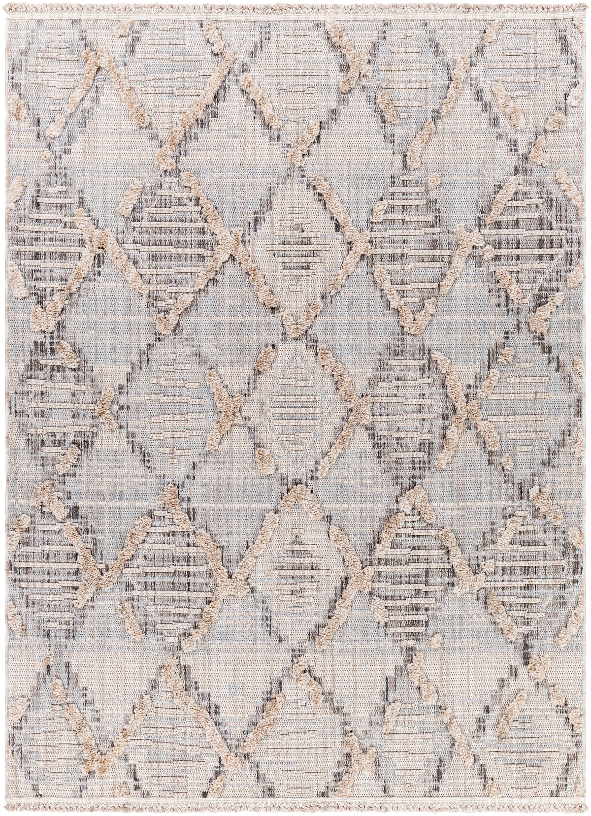 Surya Zaragoza Zrz-2311 Medium Gray, Light Beige, Cream, Charcoal, Light Gray Rug.