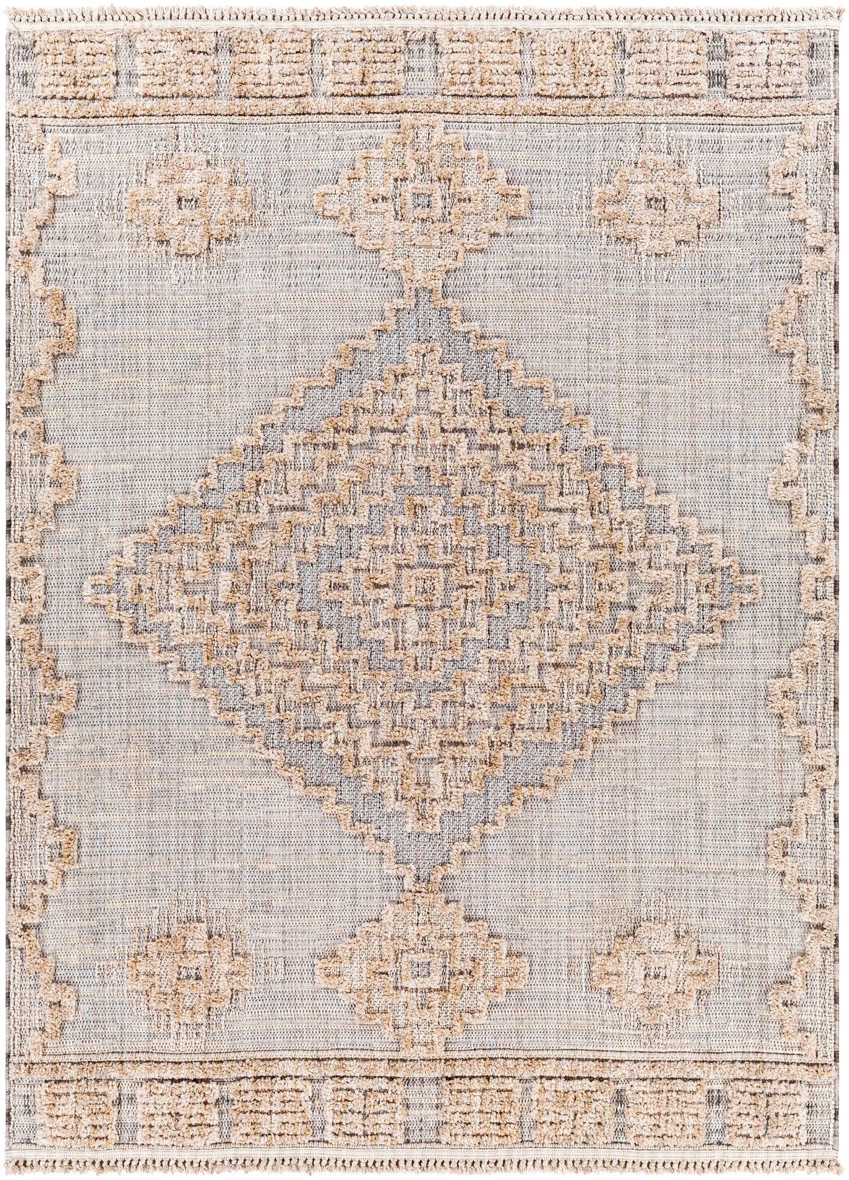 Surya Zaragoza Zrz-2312 Light Beige, Light Slate, Cream, Charcoal, Light Gray Rug.