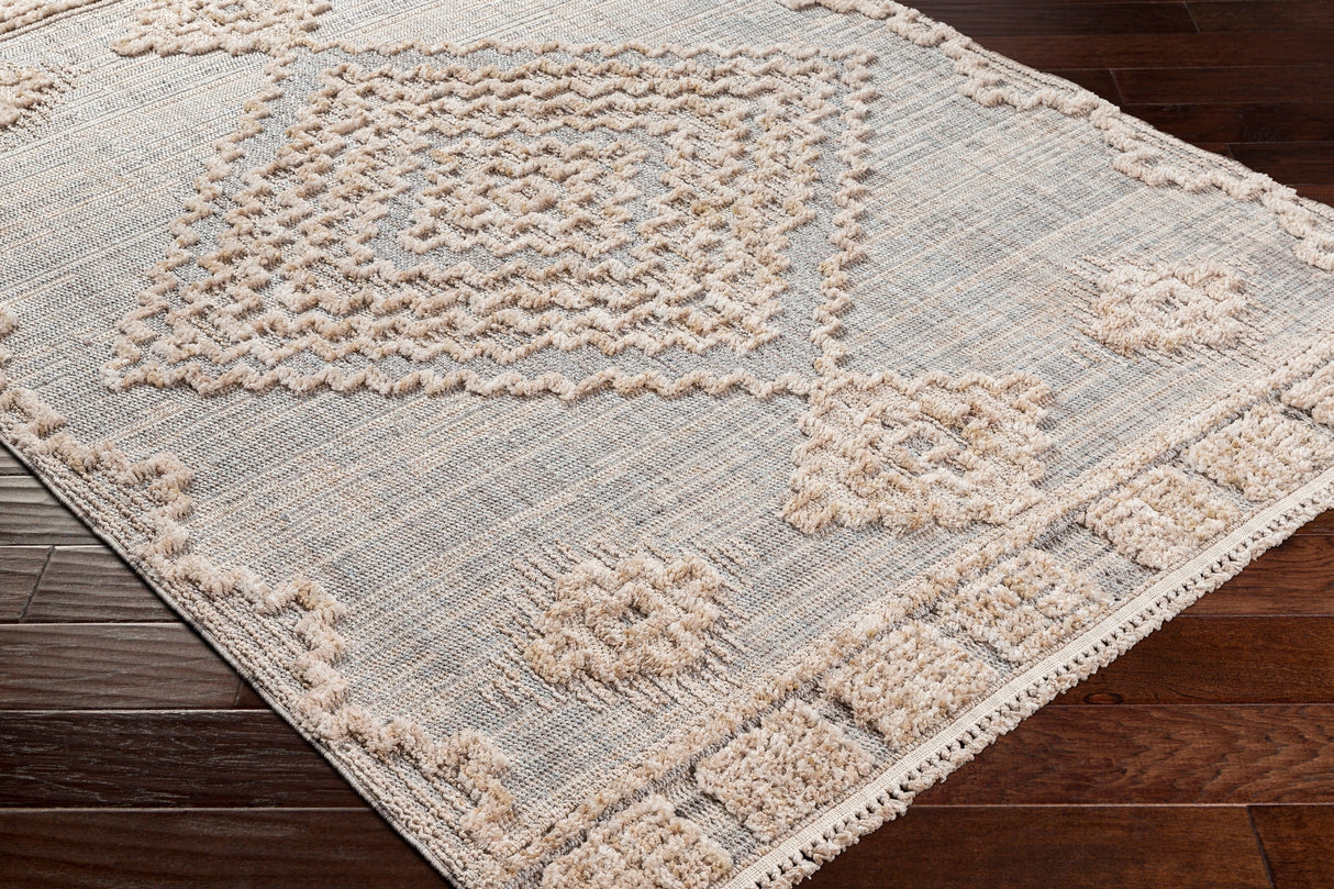 Surya Zaragoza Zrz-2312 Light Beige, Light Slate, Cream, Charcoal, Light Gray Rug.