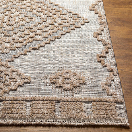 Surya Zaragoza Zrz-2312 Light Beige, Light Slate, Cream, Charcoal, Light Gray Rug.