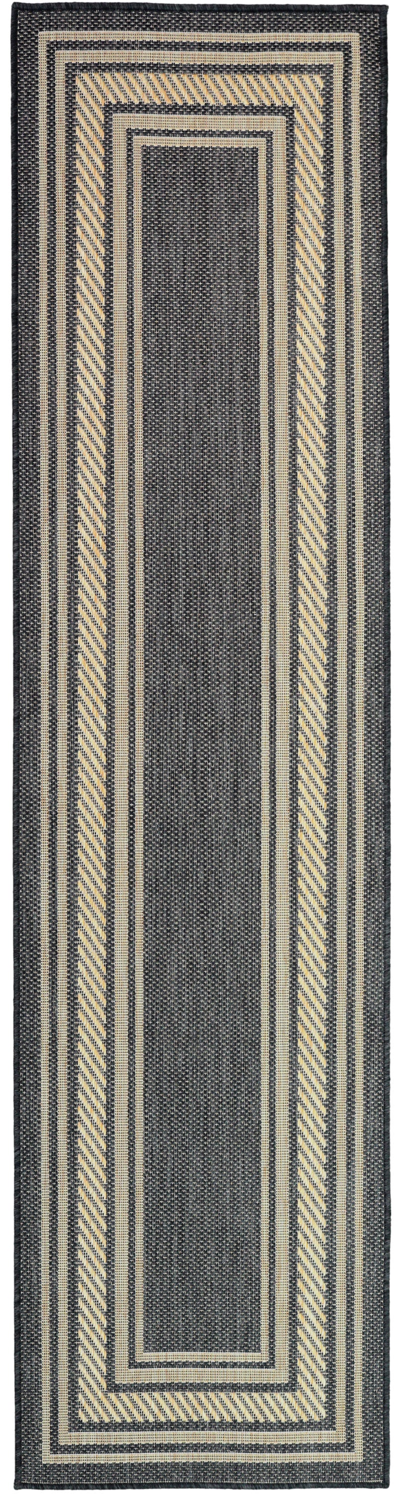 Nourison Horizon Indoor/Outdoor HOZ03 Charcoal Contemporary Area Rugs