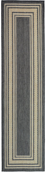 Nourison Horizon Indoor/Outdoor HOZ03 Charcoal Contemporary Area Rugs
