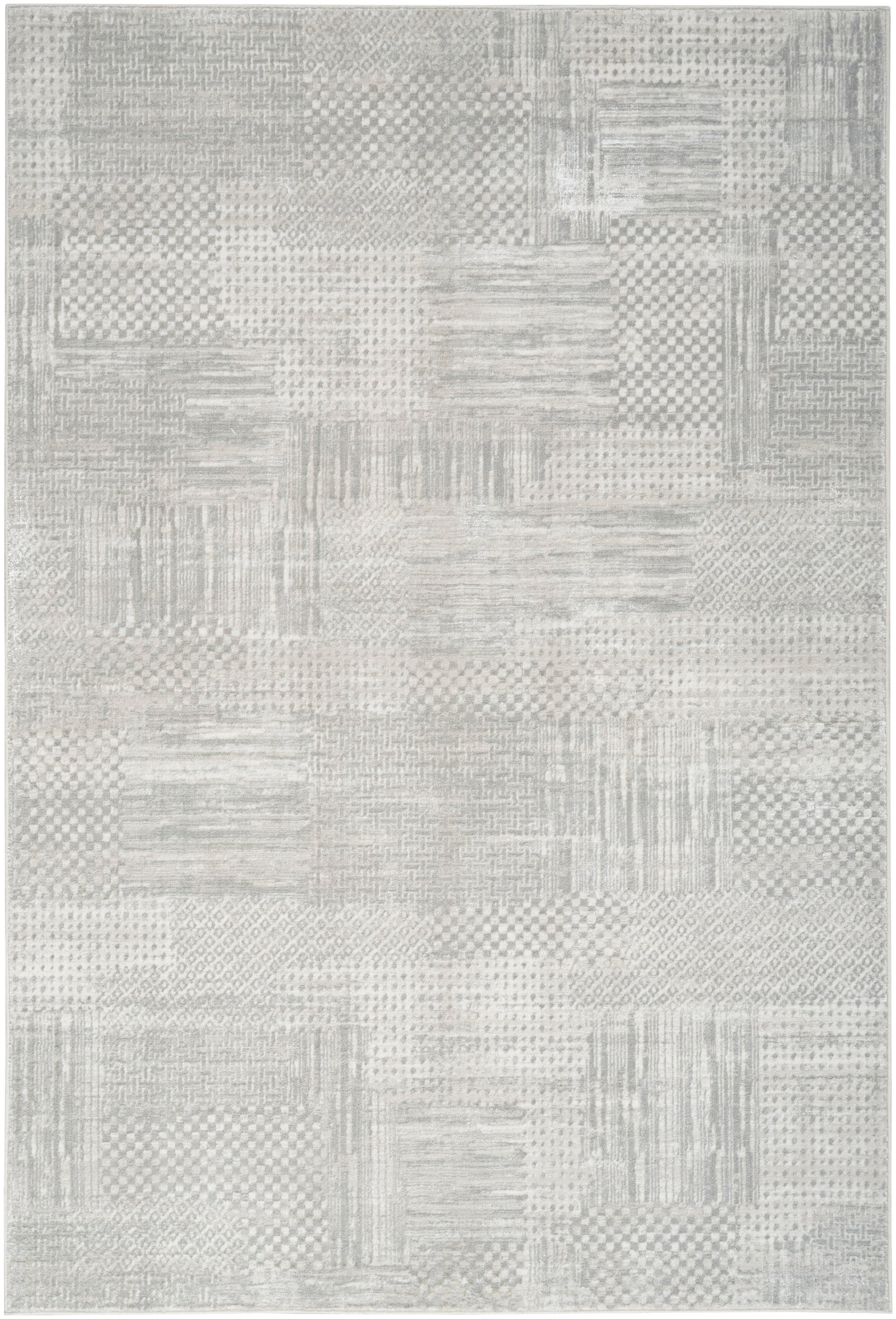 Nourison Glitz Glz09 Silver Grey Area Rug