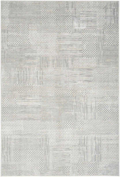 Nourison Glitz Glz09 Silver Grey Area Rug