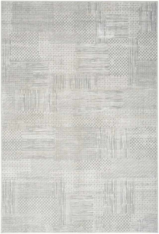 Nourison Glitz Glz09 Silver Grey Rug.