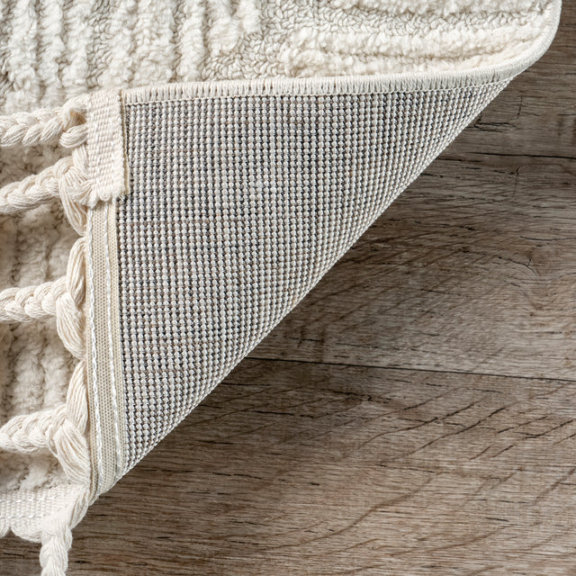 Nuloom Kerry Textured Geometric Oznn05A Ivory Area Rug