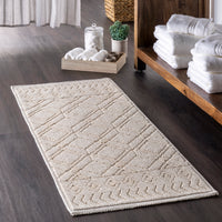 Nuloom Ethan Textured Trellis Psko05B Ivory Area Rug