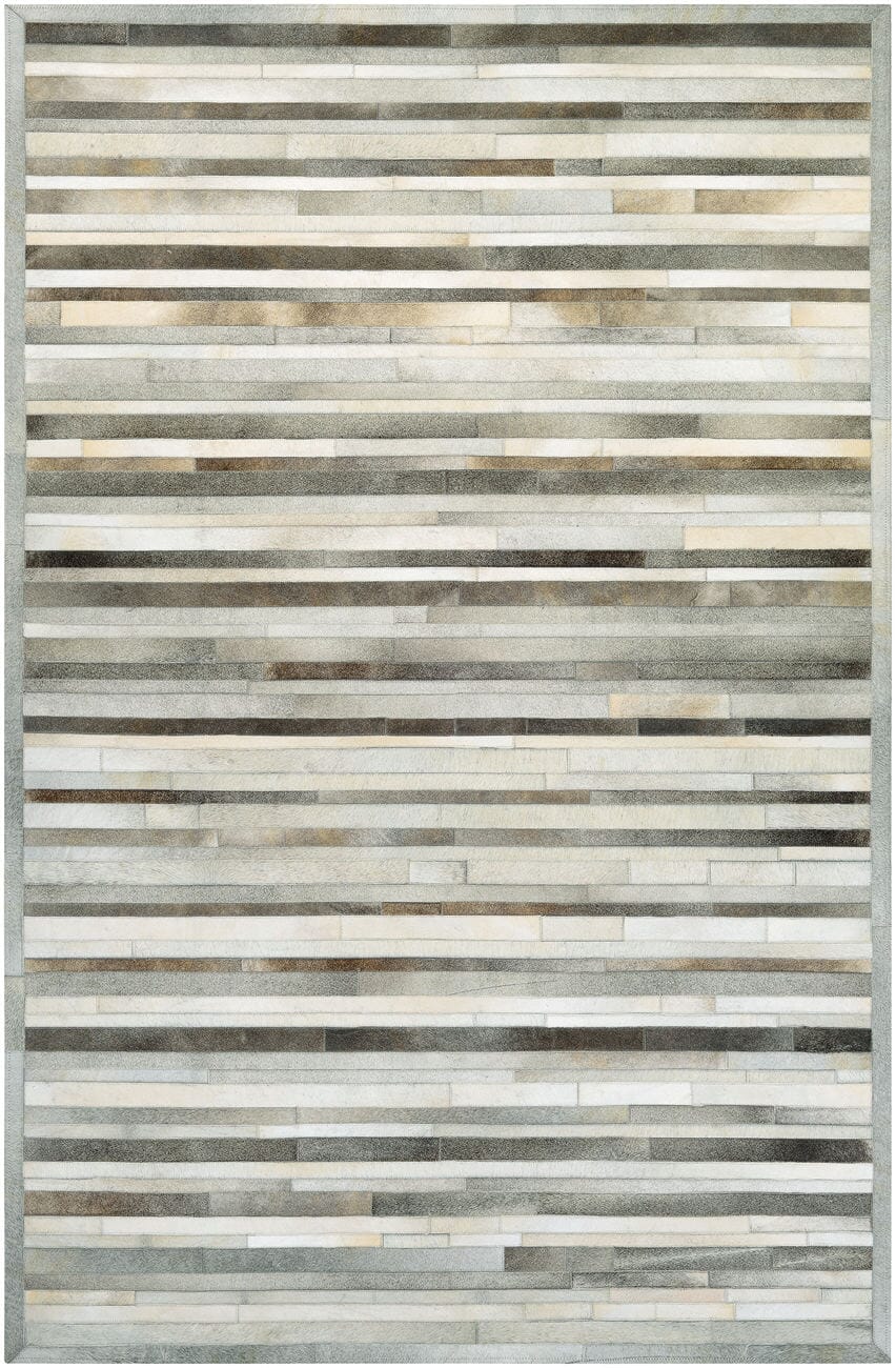Couristan Chalet Plank 0027/0101 Grey / Ivory Striped Area Rug