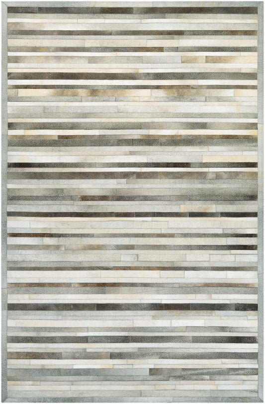 Couristan Chalet Plank 0027/0101 Grey / Ivory Striped Area Rug