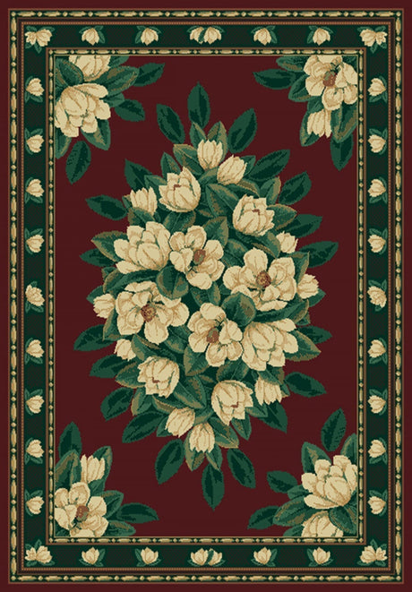 United Weavers Manhattan Magnolia Burgundy (040-37034) Floral / Country Area Rug