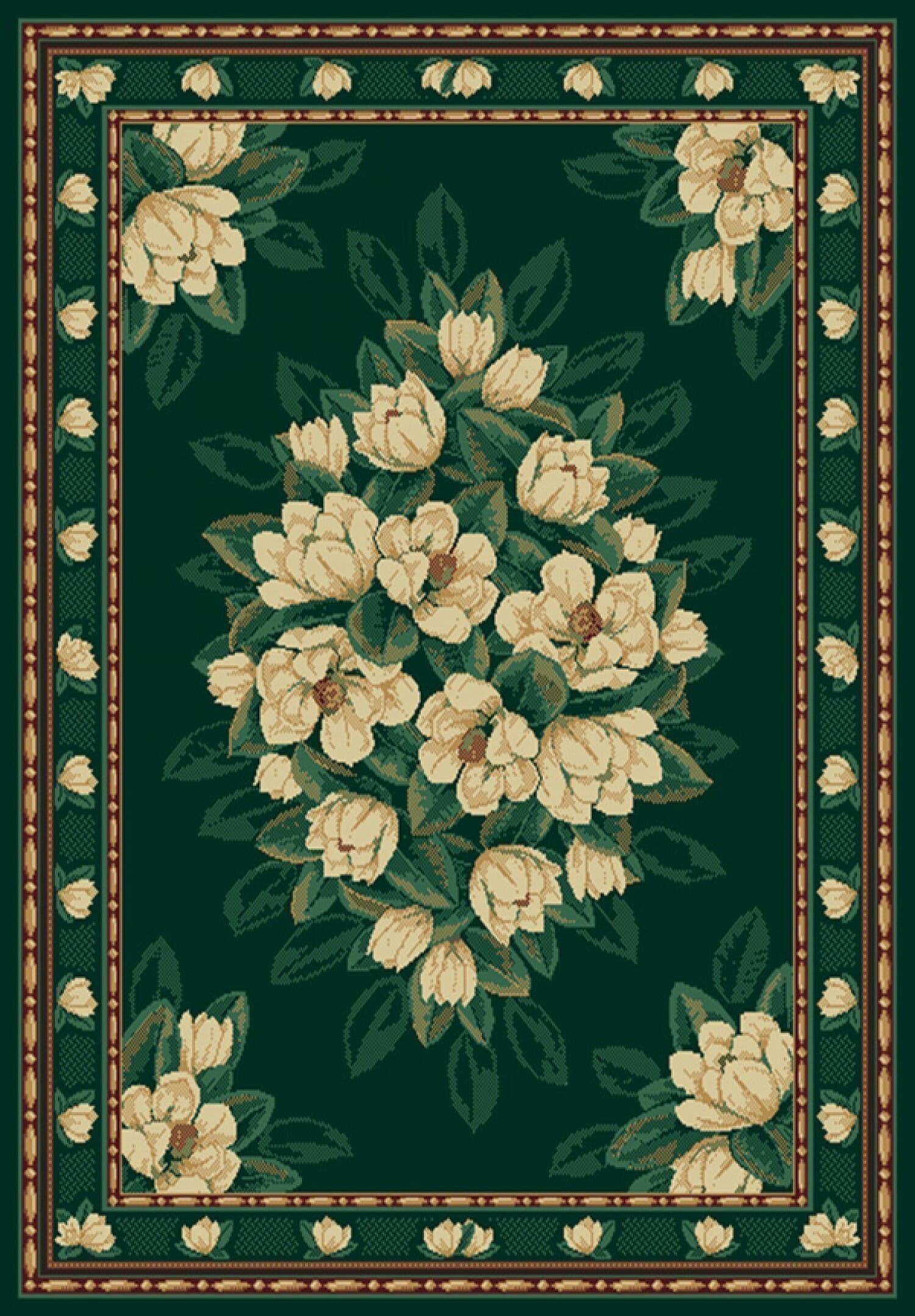 United Weavers Manhattan Magnolia Hunter (040-37042) Floral / Country Area Rug