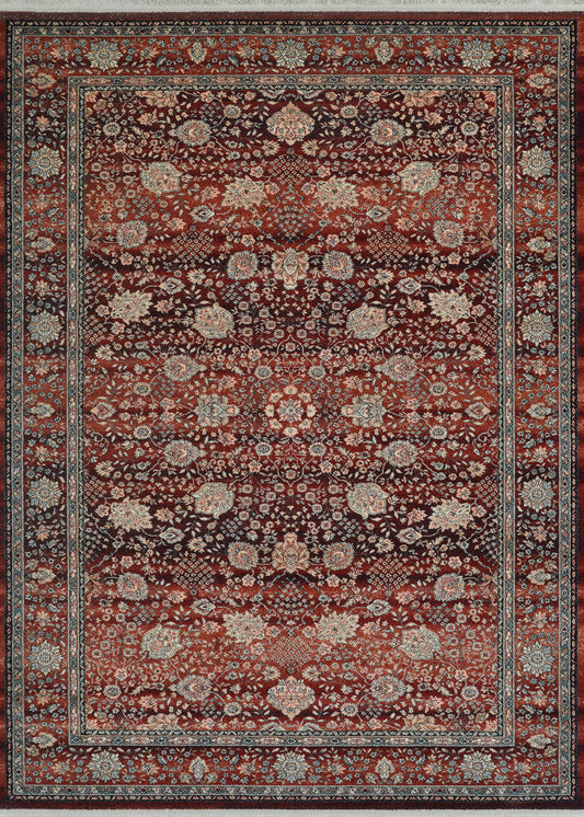 Couristan Kashimar Floral Vase 0614/4165 Rust Area Rug