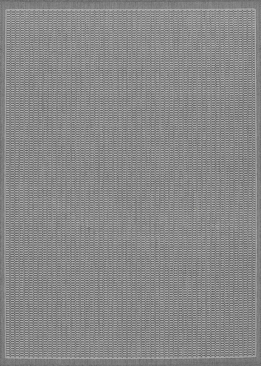 Couristan Recife Saddlestitch 1001/3012 Grey / White Solid Color Area Rug