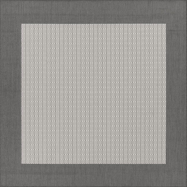 Couristan Recife Checkered Field 1005/3012 Grey / White Bordered Area Rug