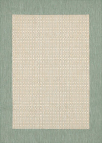 Couristan Recife Checkered Field 1005/5005 Natural / Green Rugs