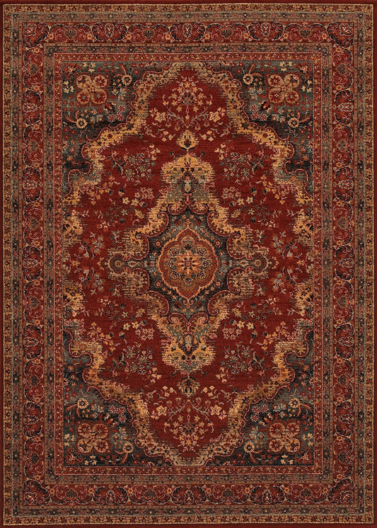 Couristan Old World Classic Kerman Medallion 1067/3097 Burgundy Area Rug