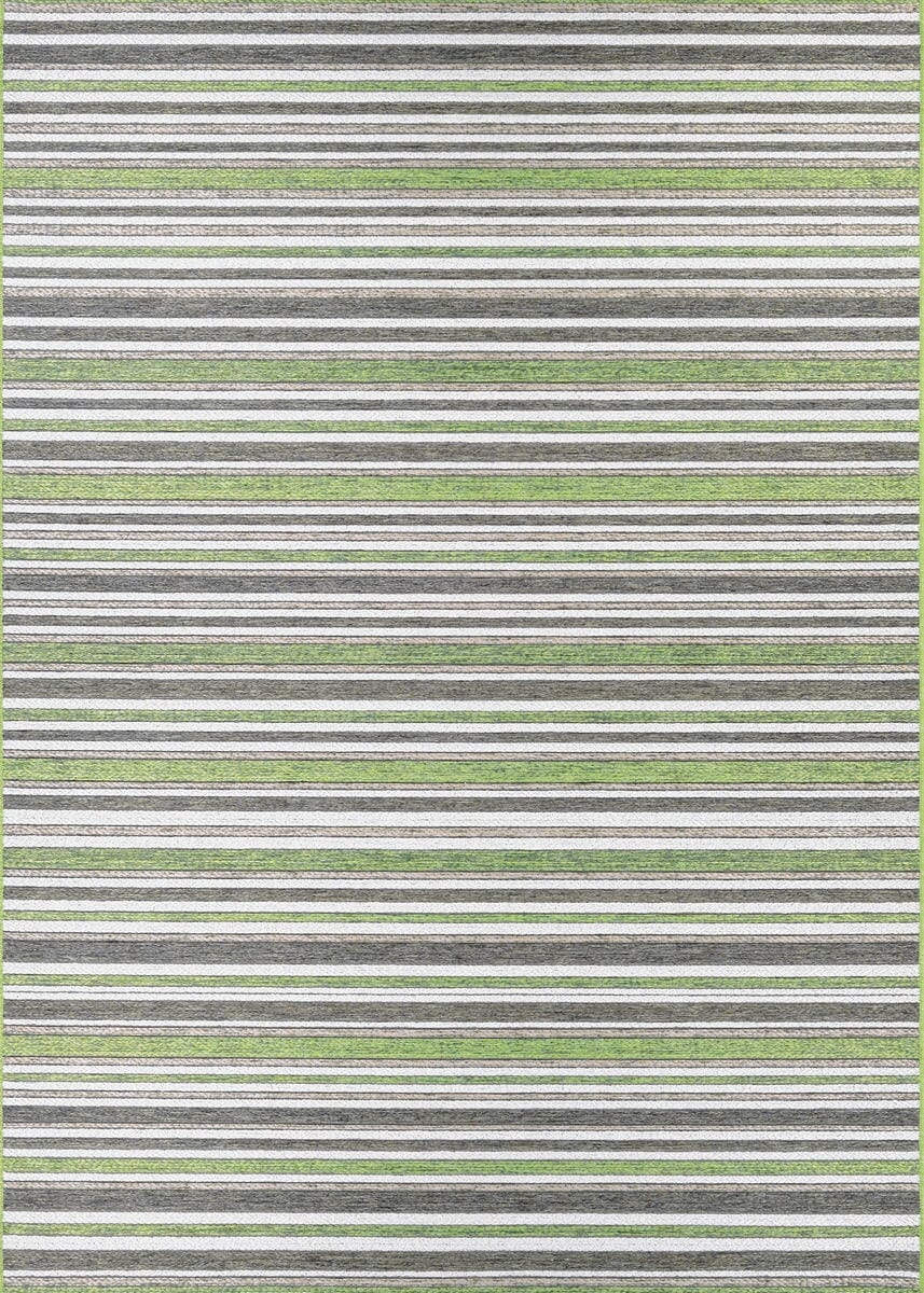 Couristan Cape Brockton 1403/0001 Hunter Green / Brown Striped Area Rug