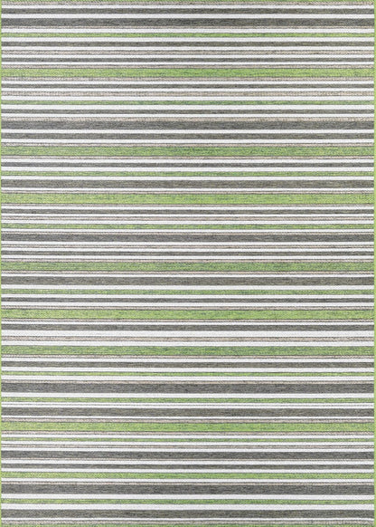 Couristan Cape Brockton 1403/0001 Hunter Green / Brown Striped Area Rug