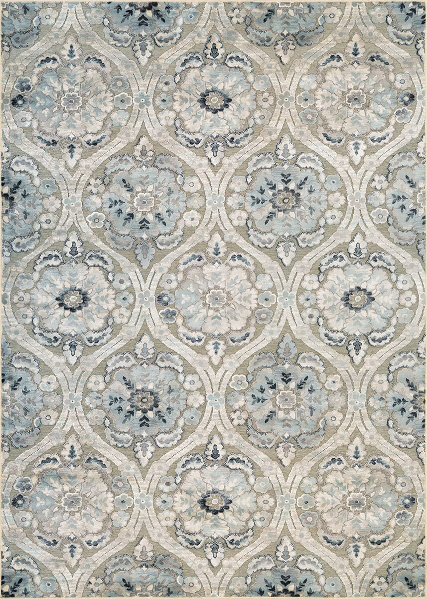 Couristan Cire Cherrington 1438/6539 Greige / Antique Cream Damask Area Rug