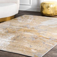 AreaRugs.com Nakra Nvho64N Gold Organic / Abstract Area Rug