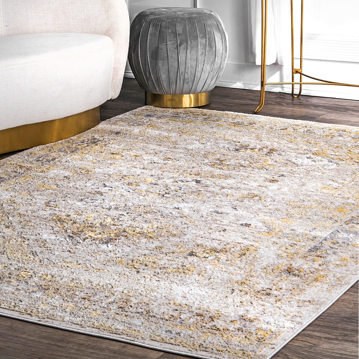 AreaRugs.com Nakra Nvho61T Gold Vintage / Distressed Area Rug