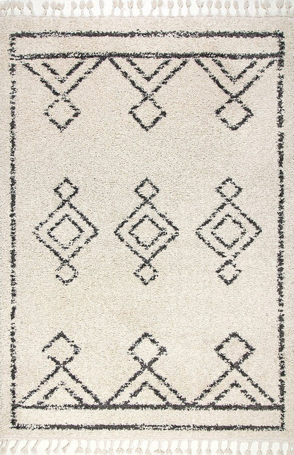 AreaRugs.com Nakra Lnhc67I Off-White Moroccan Area Rug