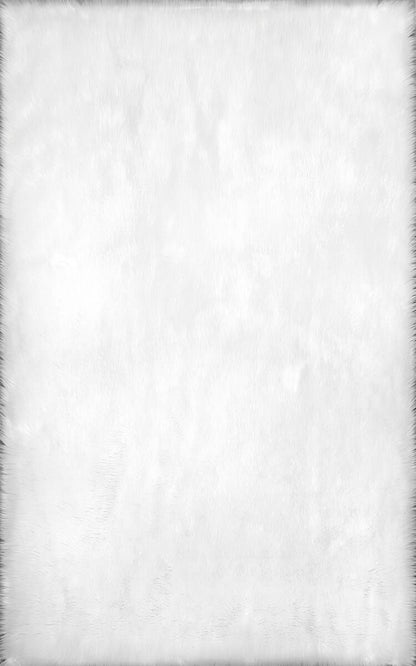 AreaRugs.com Nakra Pevq62I White Shag Area Rug