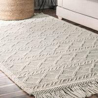 AreaRugs.com Saida Eqjo64I Cream Moroccan Area Rug