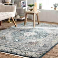 AreaRugs.com Nakra Gpuo28I Light Blue Vintage / Distressed Area Rug