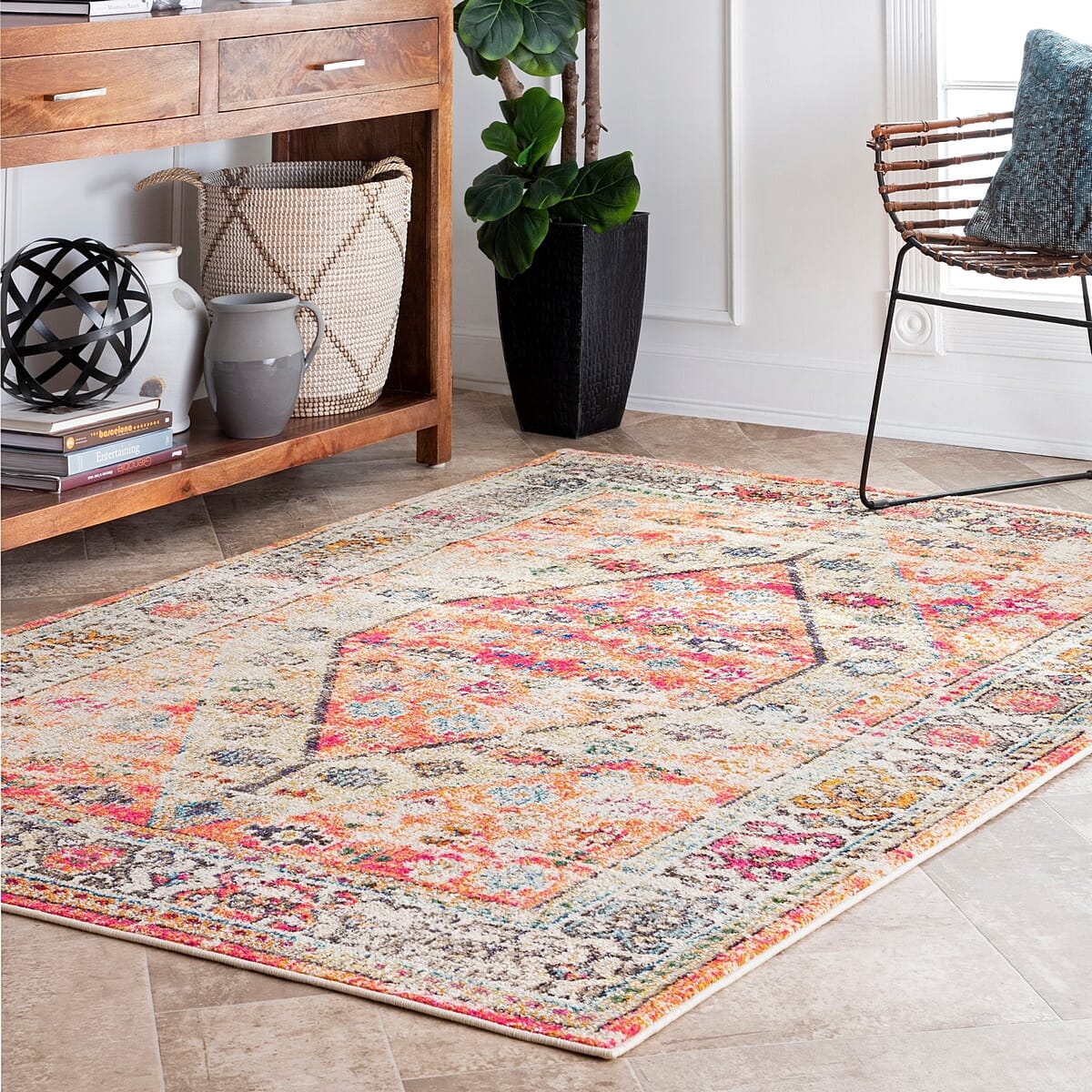 AreaRugs.com Nakra Ggnt89T Orange Vintage / Distressed Area Rug