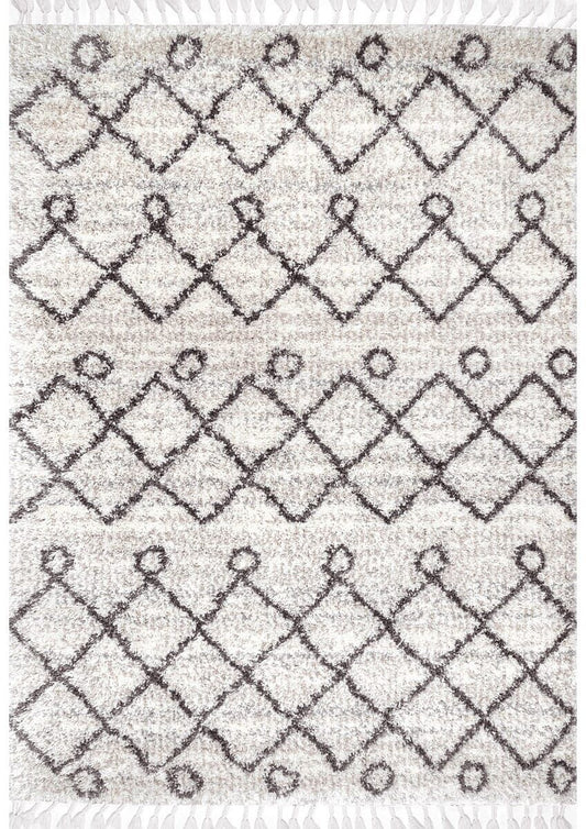AreaRugs.com Nakra Ggsq64T Ivory Moroccan Area Rug
