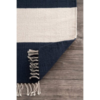 AreaRugs.com Nakra Gajt62N Navy Striped Area Rug