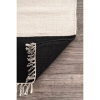 AreaRugs.com Nakra Gajt62N Black Striped Area Rug