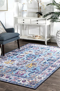 AreaRugs.com Nakra Xnlm88I Light Blue Vintage / Distressed Area Rug