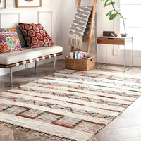 AreaRugs.com Kafra Oinp46I Cream Moroccan Area Rug