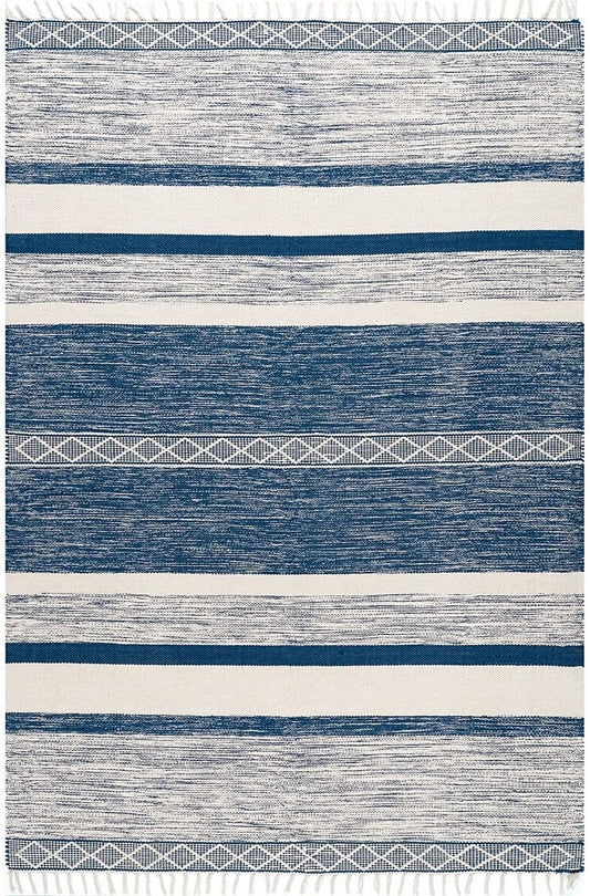 AreaRugs.com Saida Onnf62I Blue Striped Area Rug