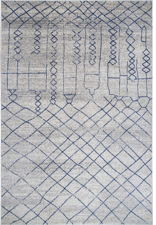 AreaRugs.com Nakra Omit44I Gray Moroccan Area Rug