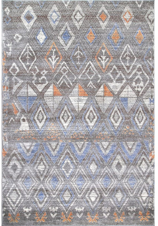 AreaRugs.com Nakra Omit40T Gray Moroccan Area Rug