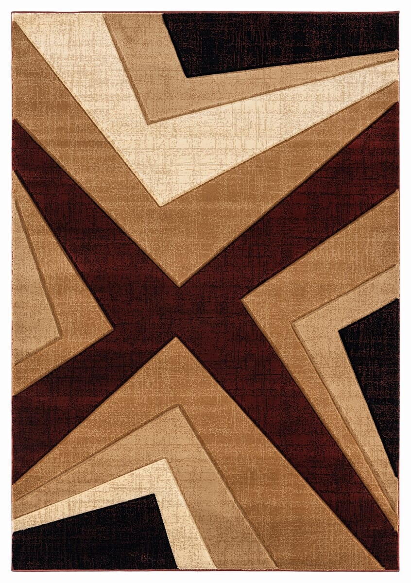 United Weavers Bristol Zine Burgundy (2050-10034) Geometric Area Rug