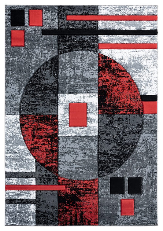 United Weavers Bristol Epsilon Red (2050-10130) Geometric Area Rug