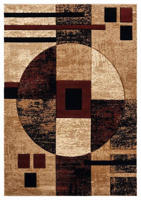 United Weavers Bristol Epsilon Burgundy (2050-10134) Geometric Area Rug