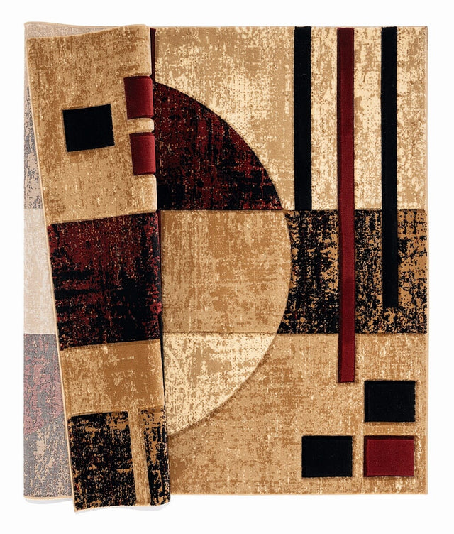 United Weavers Bristol Epsilon Burgundy (2050-10134) Geometric Area Rug