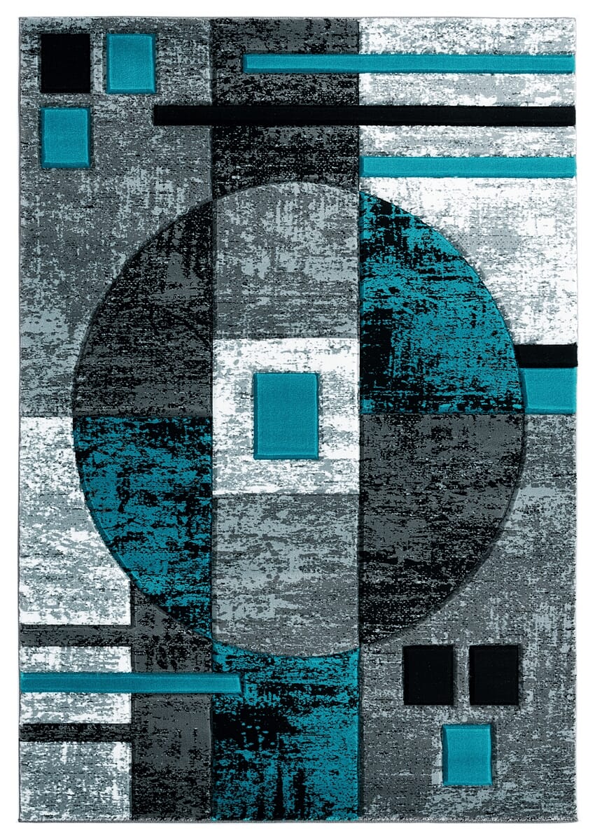 United Weavers Bristol Epsilon Turquoise (2050-10169) Geometric Area Rug